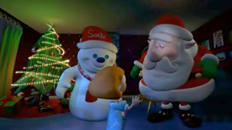 Santa v. the snowman cartoon theatre video